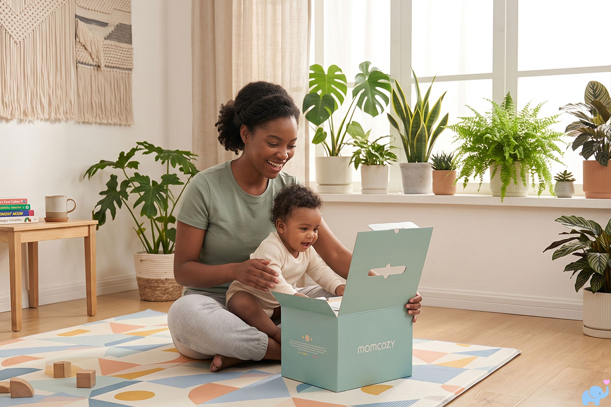momcozy elite baby care kit on a table in the box